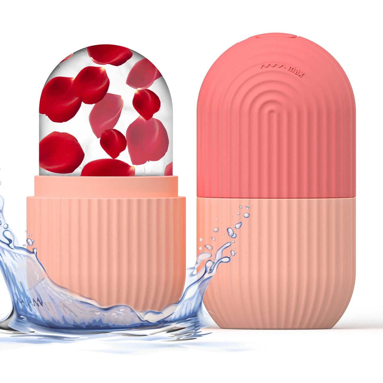 Molde de Cubo de Hielo Facial de Silicona para Belleza y Cuidado de la Piel con Rodillo de Hielo