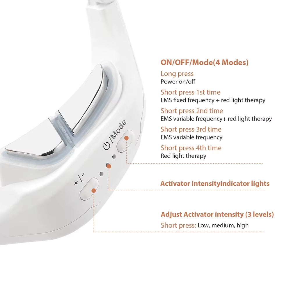 3D Red Light EMS Eye Massager for Dark Circles, Puffiness, and Wrinkle Reduction - Eye Fatigue Relaxation Beauty Care Device