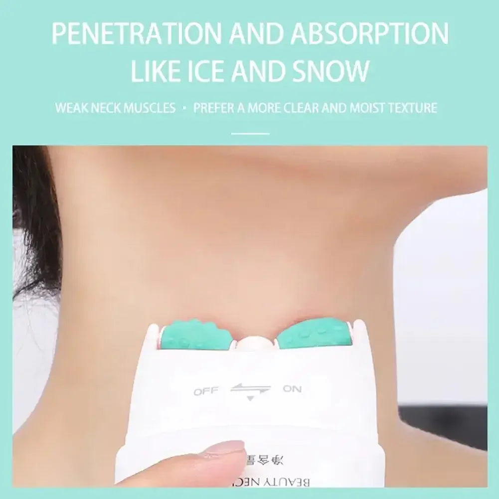 Neck Rejuvenation Cream with Massage Roller Applicator for Firming, Whitening, and Moisturizing Care