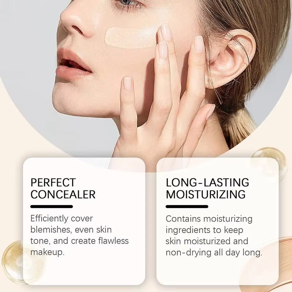 4-in-1 Foundation Liquid Makeup with SPF 50: Hydrating Full Coverage, Concealer, and Sunscreen Serum