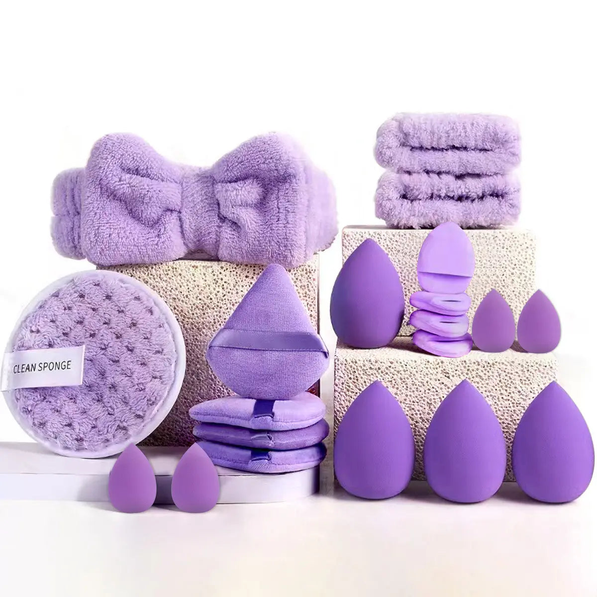 Essential Face Makeup Tool Set: Portable Travel Blending Brushes & Cleansing Kit for Effortless Daily Beauty