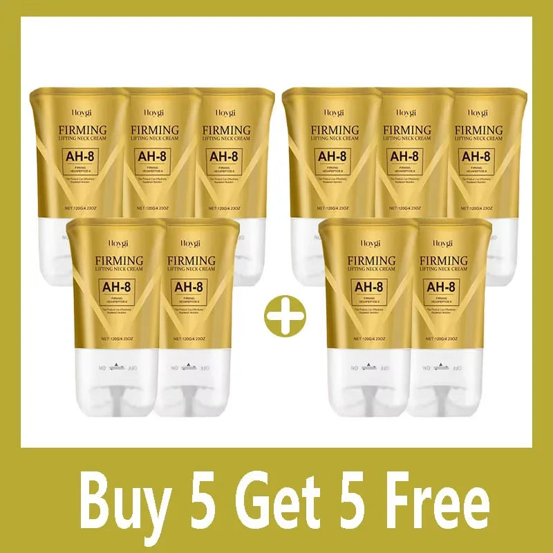 Neck Rejuvenation Cream with Massage Roller Applicator for Firming, Whitening, and Moisturizing Care