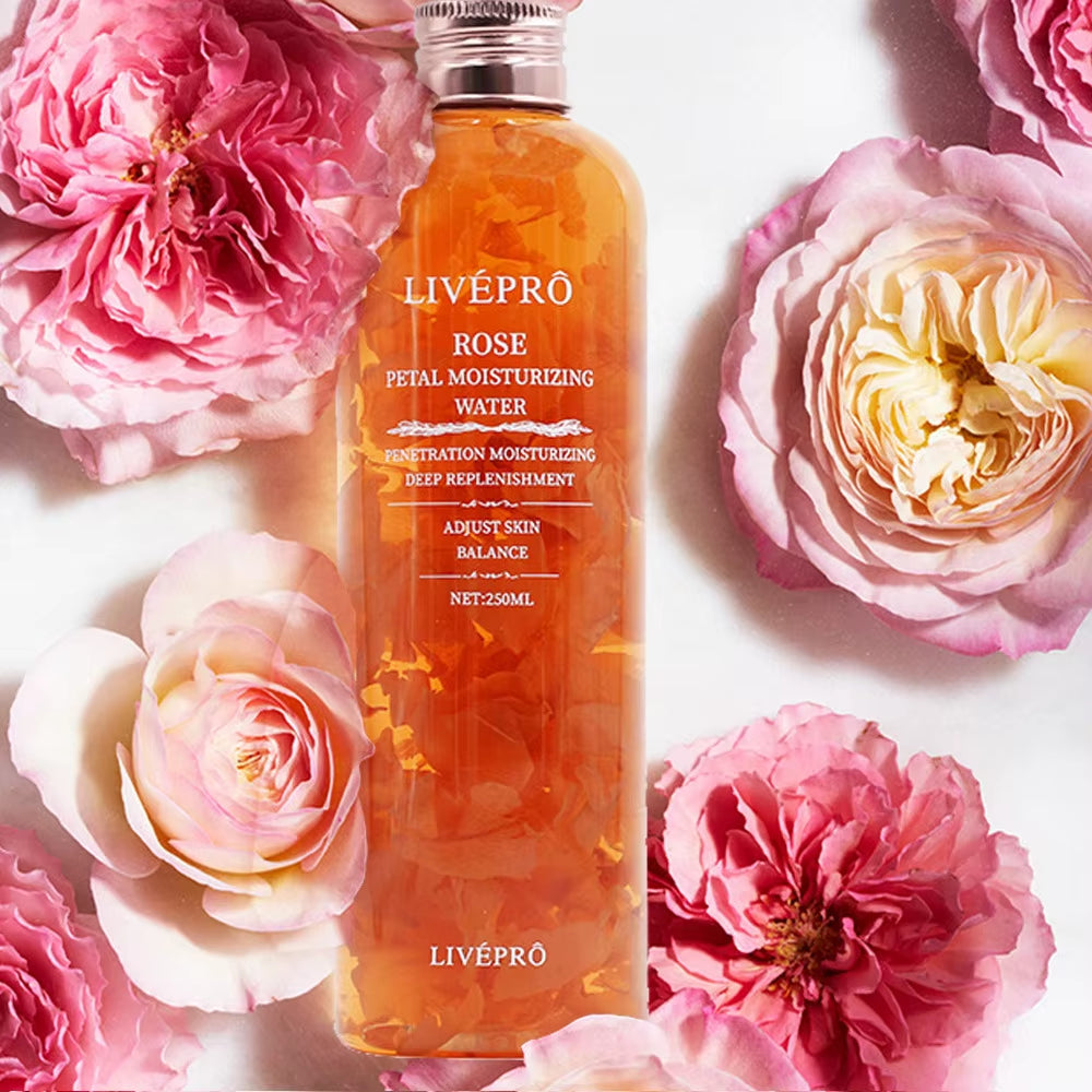 Rose Petal Water Toner and Moisturizing Essence for Skin Care
