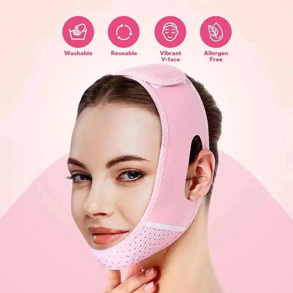 Women’s Facial Slimming and Lifting Band - V-Line Shaper and Chin Cheek Lift Belt for Skin Care and Beauty Massage