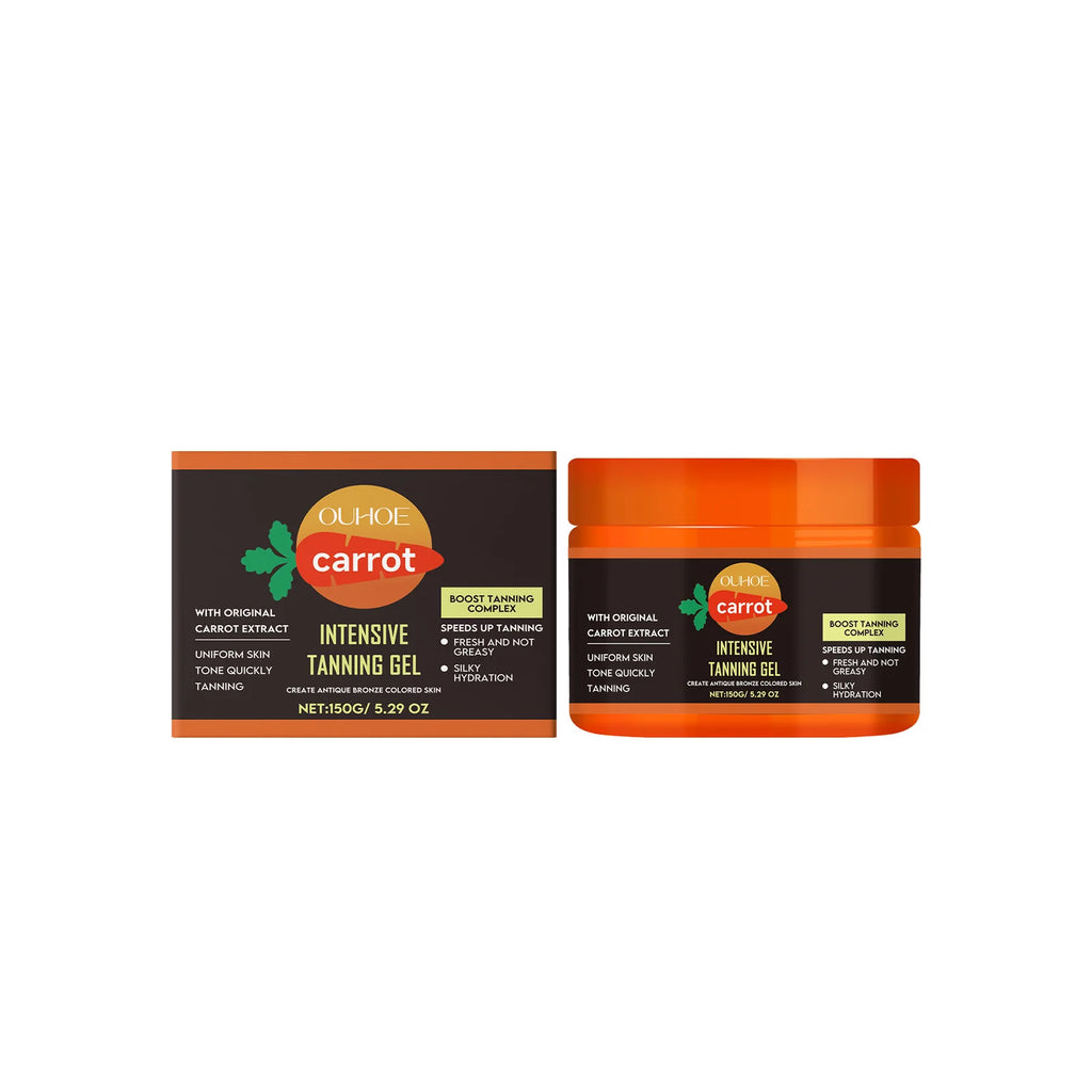 Carrot Tanning Gel - Hydrating, Lightweight, and Fast-Absorbing Bronzing Gel for Natural Sunless Tan Enhancement for Face and Body