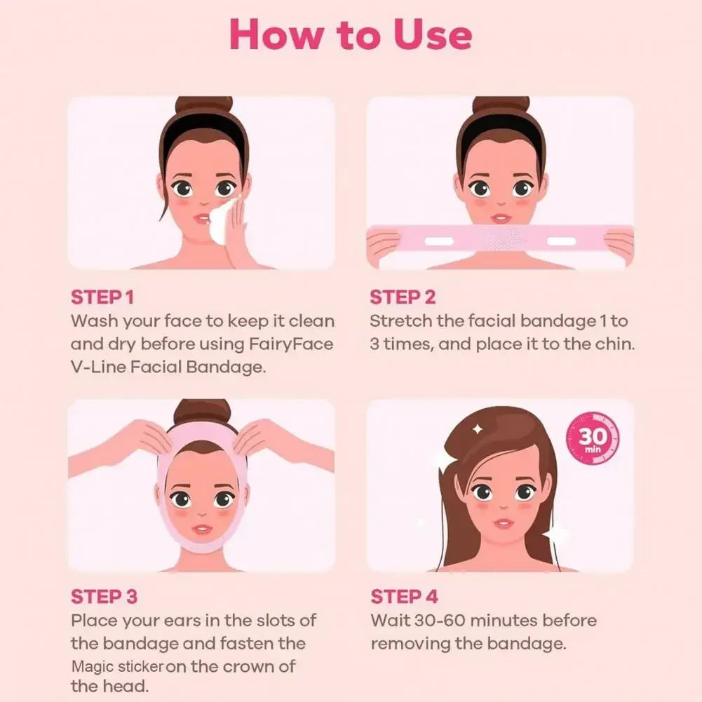 Women’s Facial Slimming and Lifting Band - V-Line Shaper and Chin Cheek Lift Belt for Skin Care and Beauty Massage