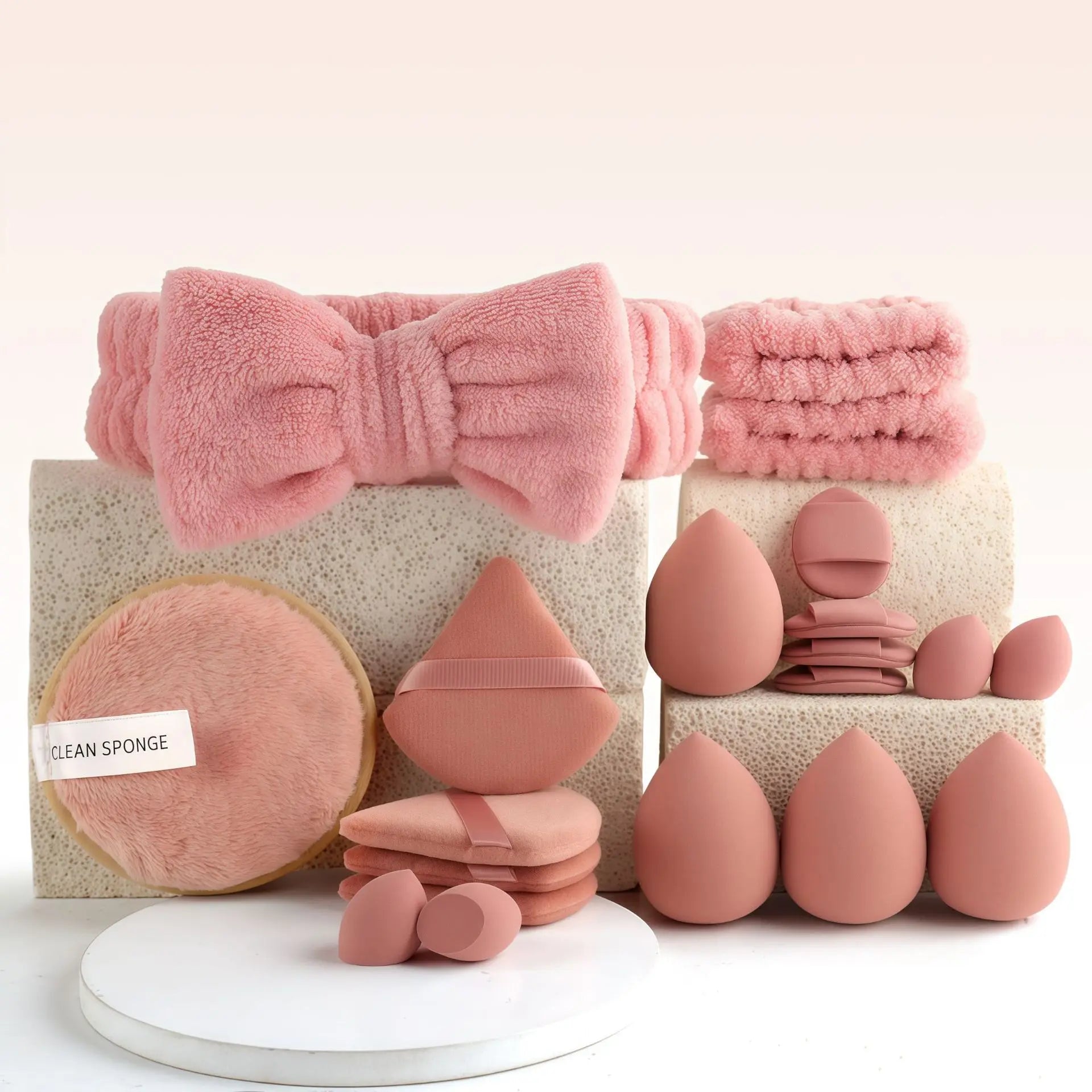 Essential Face Makeup Tool Set: Portable Travel Blending Brushes & Cleansing Kit for Effortless Daily Beauty