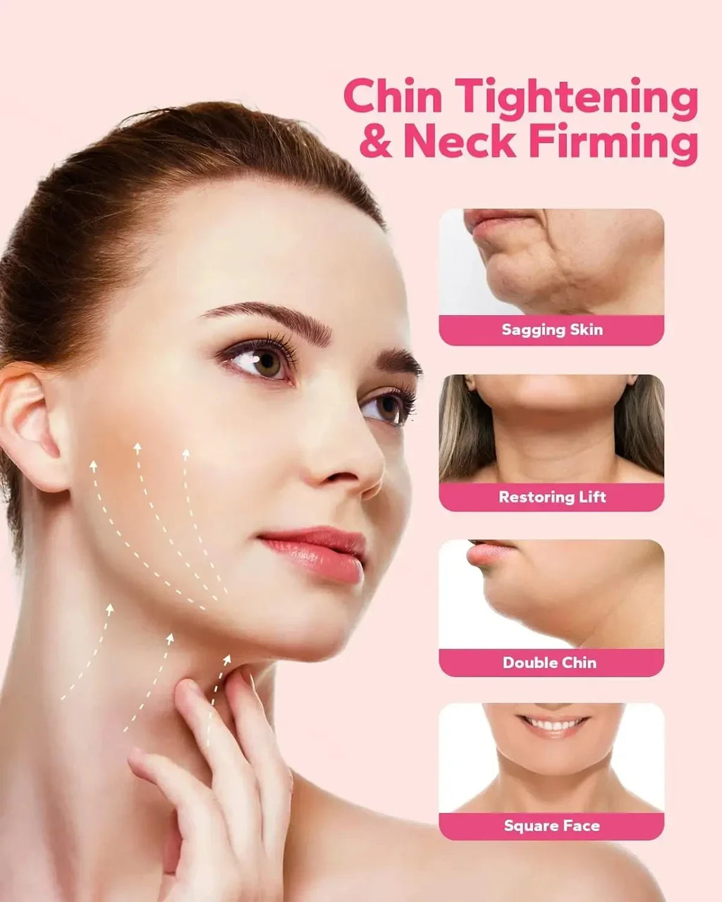 Women’s Facial Slimming and Lifting Band - V-Line Shaper and Chin Cheek Lift Belt for Skin Care and Beauty Massage