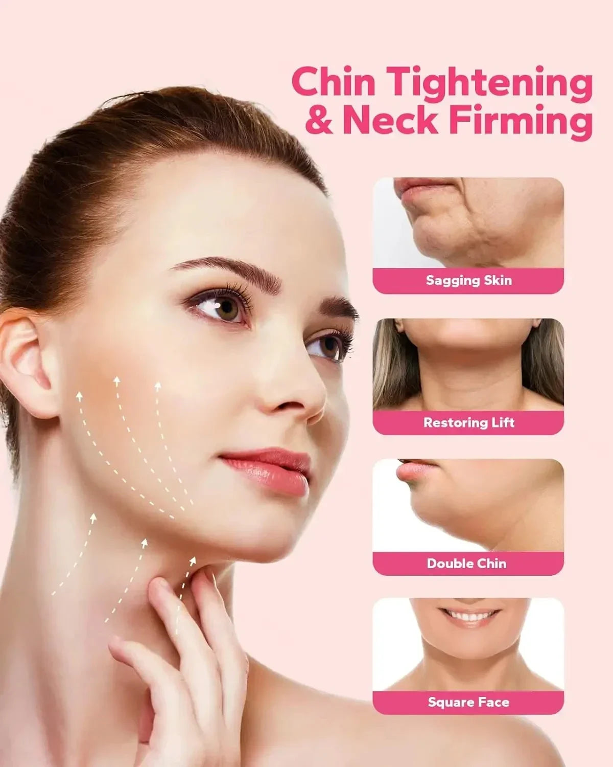 Women’s Facial Slimming and Lifting Band - V-Line Shaper and Chin Cheek Lift Belt for Skin Care and Beauty Massage