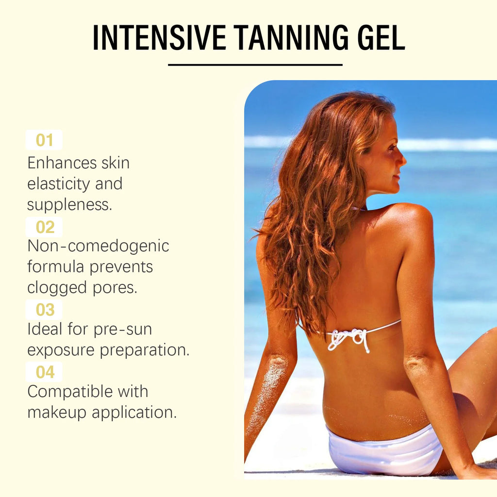 Carrot Tanning Gel - Hydrating, Lightweight, and Fast-Absorbing Bronzing Gel for Natural Sunless Tan Enhancement for Face and Body