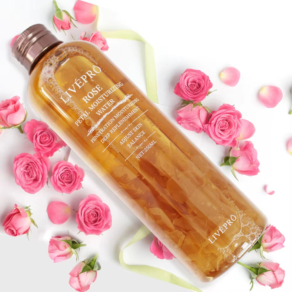 Rose Petal Water Toner and Moisturizing Essence for Skin Care