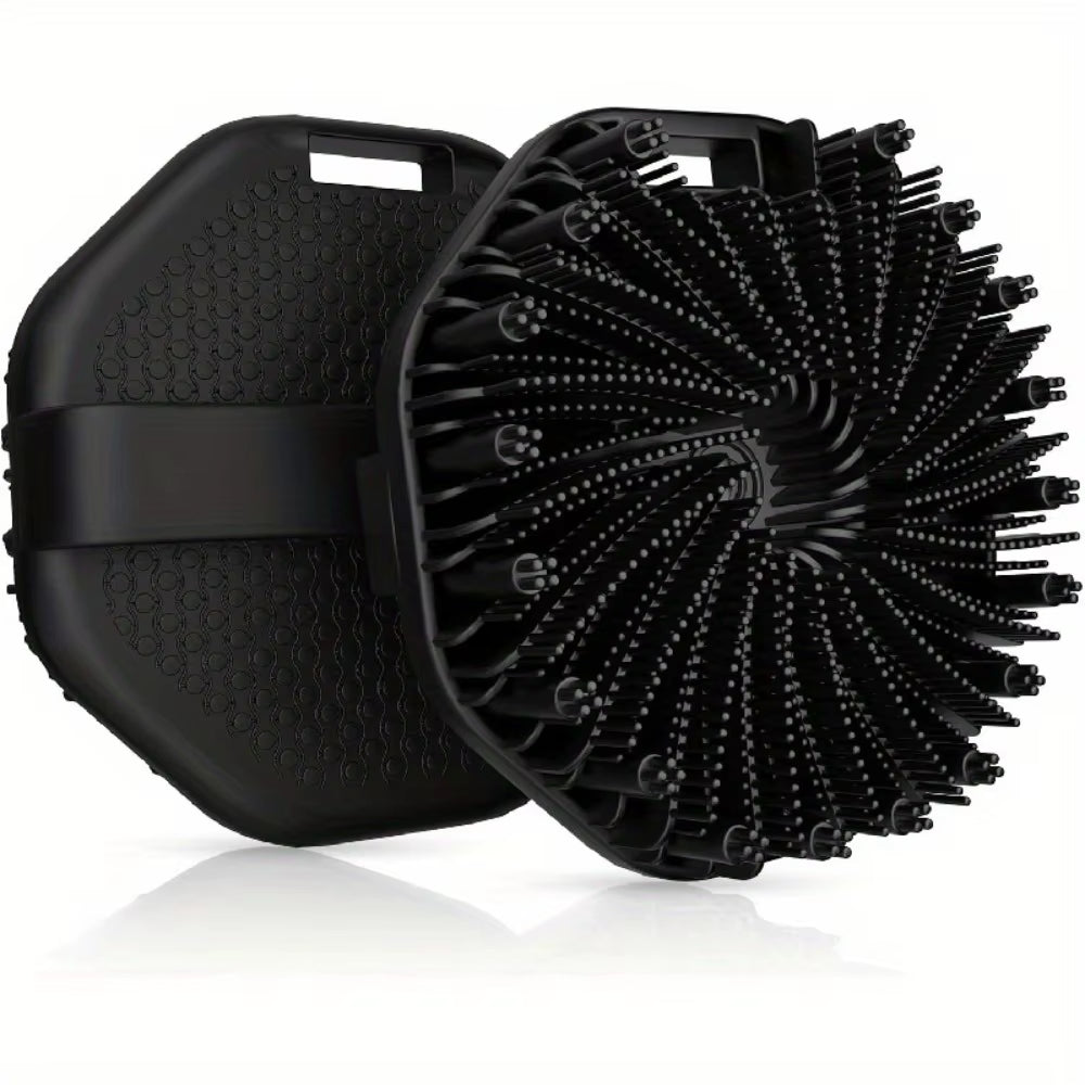 Soft Silicone Back Brush for Bathing and Showering - Exfoliating Scrub Brush with Handle