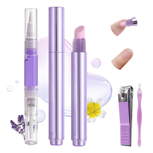 Ceramic Cuticle Oil Pusher Pen: 3-in-1 Nail Care Tool for Cuticle Removal and Nail Repair