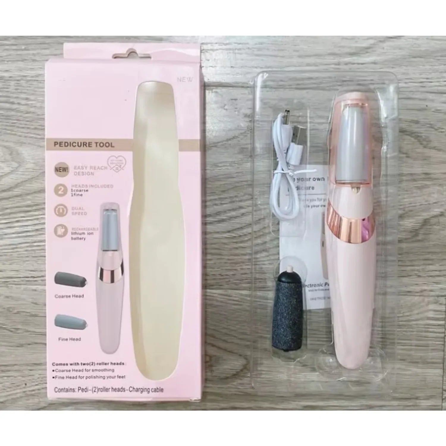 Rechargeable Cordless Electric Callus Remover for Men and Women - Effective Foot File for Dry Skin and Callus Removal on Heels