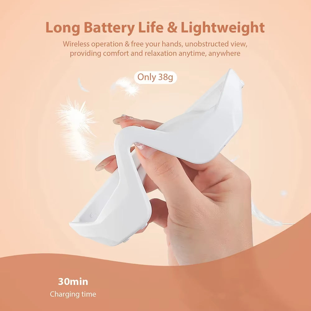 3D Red Light EMS Eye Massager for Dark Circles, Puffiness, and Wrinkle Reduction - Eye Fatigue Relaxation Beauty Care Device