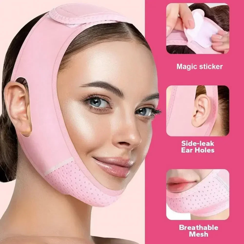Women’s Facial Slimming and Lifting Band - V-Line Shaper and Chin Cheek Lift Belt for Skin Care and Beauty Massage