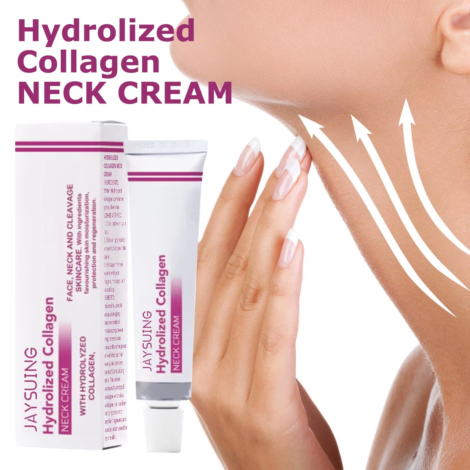 Hydrolyzed Collagen Neck Cream for Firming, Lifting, and Moisturizing - 40g Rejuvenation Lotion