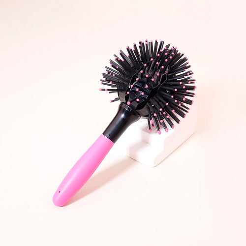 3D Bomb Curl Hair Brush Set - 360° Round Styling and Detangling Brush for Real Hair Wigs